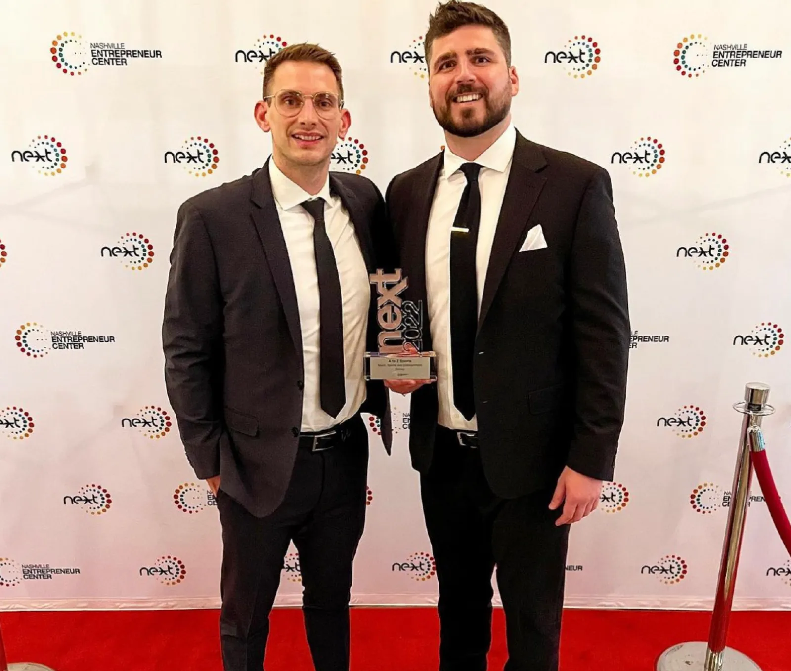 The A to Z co-founders accept an award