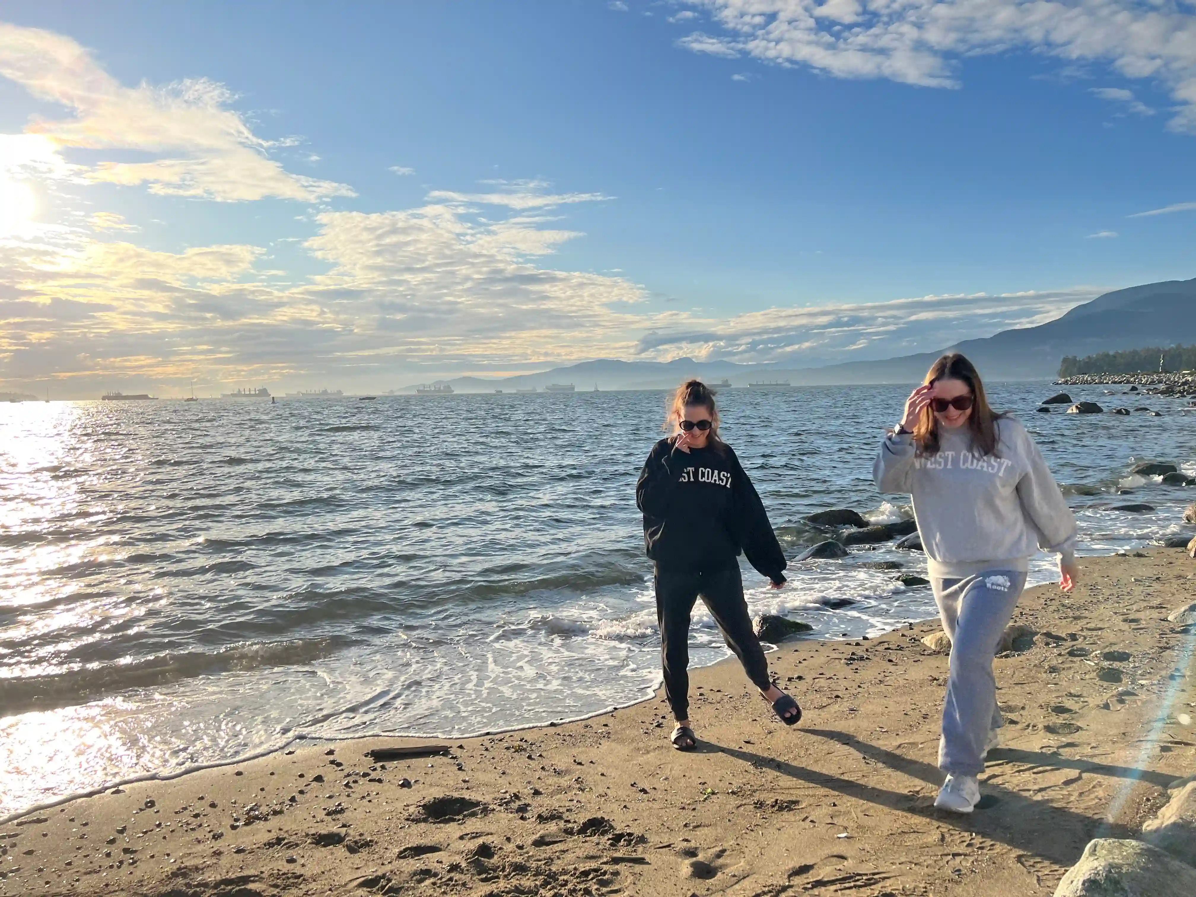 Natasha and Miranda soaking up some sun in Vancouver.